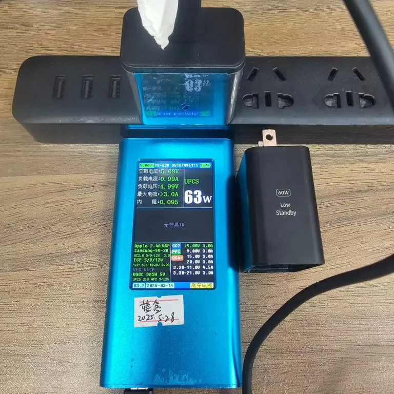 شارژر مناسب سامسونگ 60W با پشتیبانی از S26ultra شارژ فوق سریع 3.0 شارژر نیترید گالیوم T6010