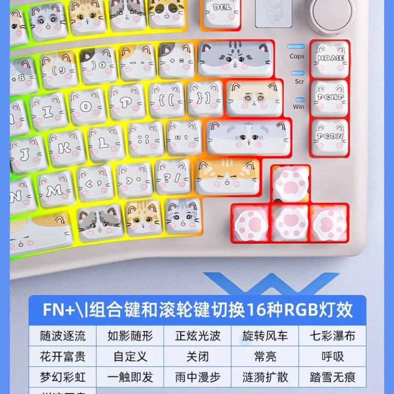 کیبورد مکانیکی آلیس LEOBOG A75 با قابلیت تعویض گرم، RGB، سفارشی‌سازی شده برای بازی و کارهای اداری و تبلت، ساختار TOP